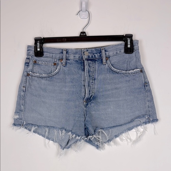 AGOLDE Parker Vintage Cutoff Denim Shorts. Size 27. Buttonfly. High Rise. - Picture 1 of 10